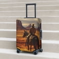 thumbnail image 2 of Lsque Western Desert Cowboy Cloud Printed Luggage Cover, Travel Luggage Protector,Scratch and Dirt Resistant, Fits 18-32 Inch Luggage - Small, 2 of 9