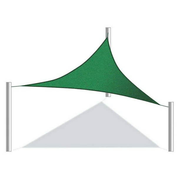 ALEKO Sun Shade Sail - Triangular - 16 x 16 x 16 Feet - Green 