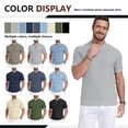 thumbnail image 4 of Iceglad Mens Knit T Shirt Short Sleeve Crewneck Summer Casual Textured Pullover Lightweight Ribbed Viscose Sweater Tee Soft Breathable Fashion Shirt, 4 of 9