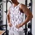 thumbnail image 5 of Picia Lavender Flowers Printed Men’s Performance Tank, Men's Workout Tank Top Moisture-Wicking Tank Top Muscle tee, Breathable Workout Shirt-X-Large, 5 of 7