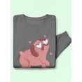 thumbnail image 3 of Pug Heart Eyes Sweatshirt Men -Smartprints Designs, Male Medium, 3 of 4
