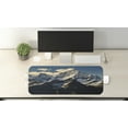 thumbnail image 2 of Mountain Computer Mouse Pad, Snowy Mountain Summit Clouds in the Sky Tranquility in Wild Nature Theme, Rectangle Non-Slip Rubber Mousepad Large, 31" x 12" Gaming Size, White Black Blue, by Ambesonne, 2 of 2