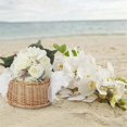 thumbnail image 4 of Pastoral Style Wicker Flower Basket with Pearl Handle,Elegant Wedding and Home Decoration Accessorie, 4 of 5