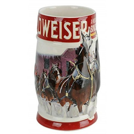 budweiser 2018 clydesdales holiday stein 31-ounce