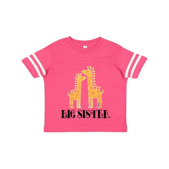 Inktastic Big Sister Announcement Girls Giraffe Girls Toddler T-Shirt