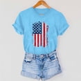 thumbnail image 6 of successthop 4th of July Tops for Women Flags Plus Size Patriotic T Shirt Holiday Shirts Crewneck Short Sleeve Clothes L, 6 of 6