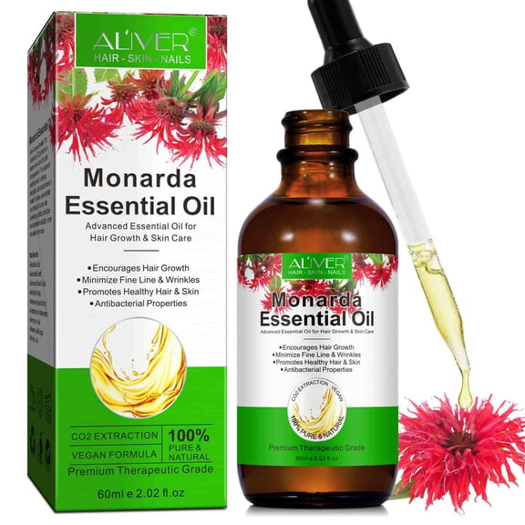 Aliver Monarda Essential Oil,100% Pure & Natural,Co2 Extraction, For Hair Care & Skin Care,2.02fl.0z