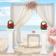 thumbnail image 4 of White Plastic Decorative Column for Wedding Party Flowerpot Holder 7.87 Inches, 4 of 8