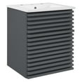 thumbnail image 2 of Modway Render 18" Wall-Mount Bathroom Vanity in Gray White, 2 of 9