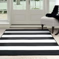thumbnail image 2 of Lavish Home 62-2040A-25-46 4 x 6 ft. Breton Stripe Area Rug , Black & White, 2 of 3