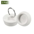 thumbnail image 3 of 2 Pcs Tub Stoppers, Rubber Bathtub Stoppers Drain Plug 1-1/8" and 15" Beaded Chain, White, 3 of 6