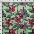 thumbnail image 4 of oneOone Cotton Flex Green Fabric Tropical Lily Floral Diy Clothing Quilting Fabric Print Fabric By Yard 40 Inch Wide, 4 of 6