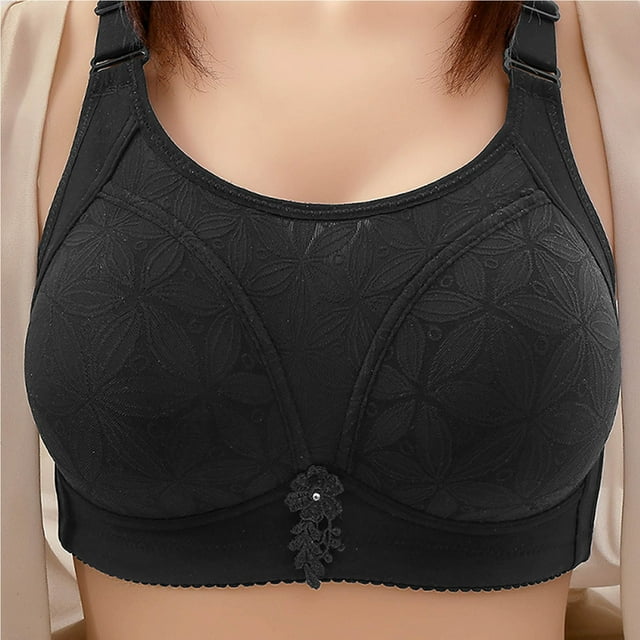 Miqool Wireless Bras for Women No Underwire Seamless High Impact Sports Bras Full Coverage Support Comfortable Everyday Bra on Clearance