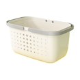 thumbnail image 2 of MTBLYS Cesta organizadora de ducha de plástico con asa | Gran capacidad | Organizador de baño con drenaje | 30 x 19 x 16 cm | Organizador de baño, 2 of 7