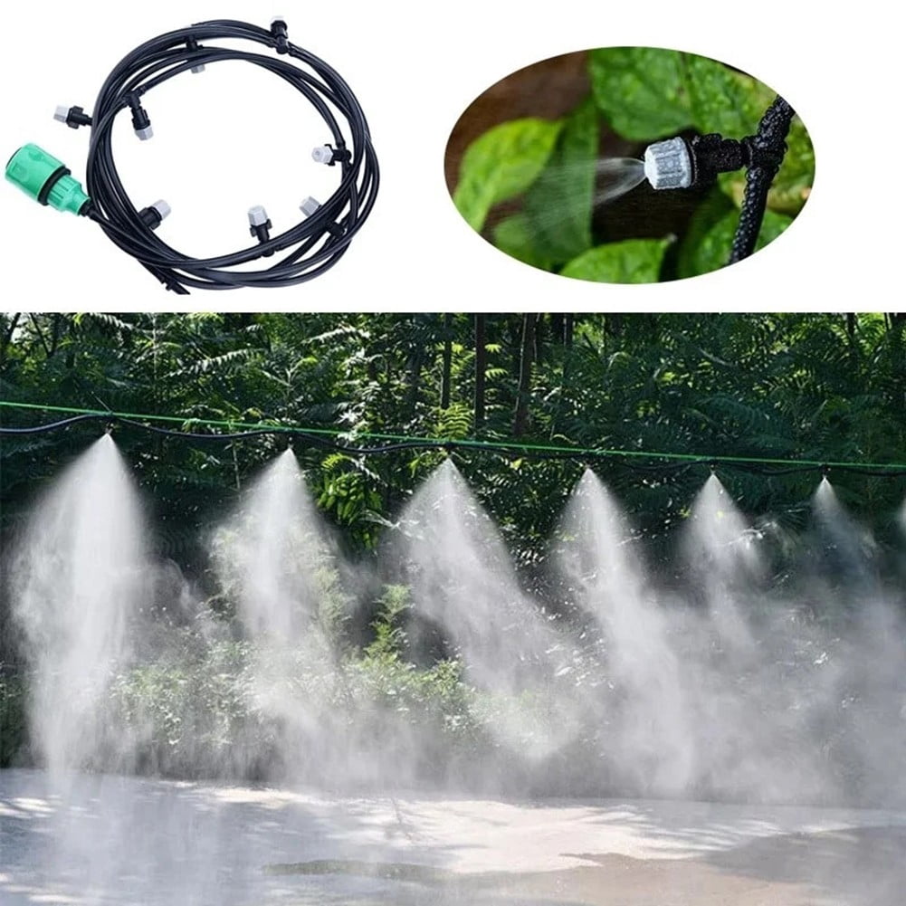 10m Garden Irrigation Hose Kit: Efficient Misting & Drip System for Plants