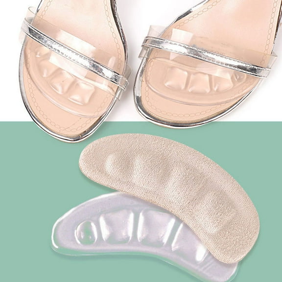 GOOHOCHY  3 Pairs Heel Cushions Protective Pads Girl Protectors Shoe Anti Sole Foot Miss Transparent