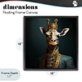 thumbnail image 4 of Stupell Industries Art Deco Giraffe Gaze in Regal Crown Black Floating Frame Canvas Art, 18 x 18, by Lazar Studio, 4 of 8