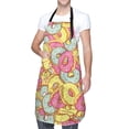 thumbnail image 3 of Uemuo Pink Donut and Blue Pattern Waterproof Apron Adjustable Dishwasher Apron- Apron for Women Men Heavy Duty Work Apron for Dishwashing Chemical Lab, 3 of 9