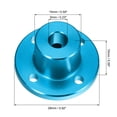 thumbnail image 2 of 6mm Dia H15xD15 Rigid Flange Coupling Motor Guide Shaft Coupler for DIY Parts Sky Blue 2pcs, 2 of 5