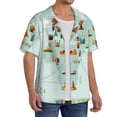 thumbnail image 2 of Sikiie World Travel Map Men's Wrinkle Free Untucked Cuban Shirt Business Casual Button Down Shirts Short Sleeve ShirtX-Large, 2 of 5