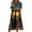 Blue, variant on Halloween Dresses for Women Casual Midi A-Line with Pockets Short Sleeve Crew Neck Relaxed Fit Nature Print Dress for Hiking Outing Weekend Getaway Gold 2XL