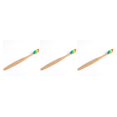 thumbnail image 3 of Wisewang Natural Bamboo Toothbrush Whitening Bamboo Toothbrushes Soft Colorful 1pcs 3Set, 3 of 6
