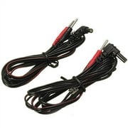 2 PCS Standard 45 Lead Wire compatible with most TENS, EMS and IF units