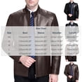 thumbnail image 2 of Guluxicc Leather Jackets for Men Full Zipper Long Sleeve Dress Jackets for Business Casual Wear Fall Winter Casual Jackets, 2 of 8