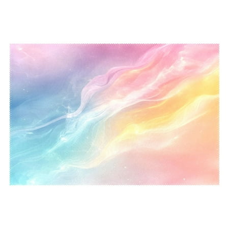 

Ryvnso 1 Piece Placemats Liquid Pink Marble Dining Mats Heat-Resistant Non-Slip Washable Table Mat