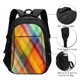 thumbnail image 3 of Balery Abstract Watercolors Tartan Mochila con carga USB para hombre y mujer - Mochila impermeable y antirrobo para laptop con puerto USB para viajes, trabajo, 3 of 7