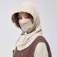 thumbnail image 4 of Women's Full Coverage Hooded Sun Hat with Face Mask Breathable Mesh UV Protection for Summer Outdoor Sports Travel Vacation Holiday, 4 of 5