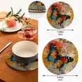 thumbnail image 3 of Abstract Butterfly Paper Trivet Mats Pot Holders Cotton Woven Non-Slip Heat Resistant for Hot Pots Pans Pats for Cooking Baking Set of 2, 3 of 7
