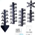 thumbnail image 5 of ADruer 36 Inches Iron Art Snow Gauge, Handmade Metal Snow Depth Measuring Stick Outdoor, Iron Snow Gauge Snow Measuring Device Garden Stakes Winter Decorations Outdoor Yard (Chimpanzees), 5 of 7