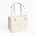thumbnail image 1 of Bolsas de playa grandes a la moda, cestas de almacenamiento impermeables de goma EVA, bolso de compras de viaje, bolso de hombro para mujer, bolsa de gelatina de Color sólido, 1 of 5