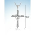 thumbnail image 5 of JewelersClub Diamond Cross Pendant Necklace for Women | Sterling Silver, 5 of 5