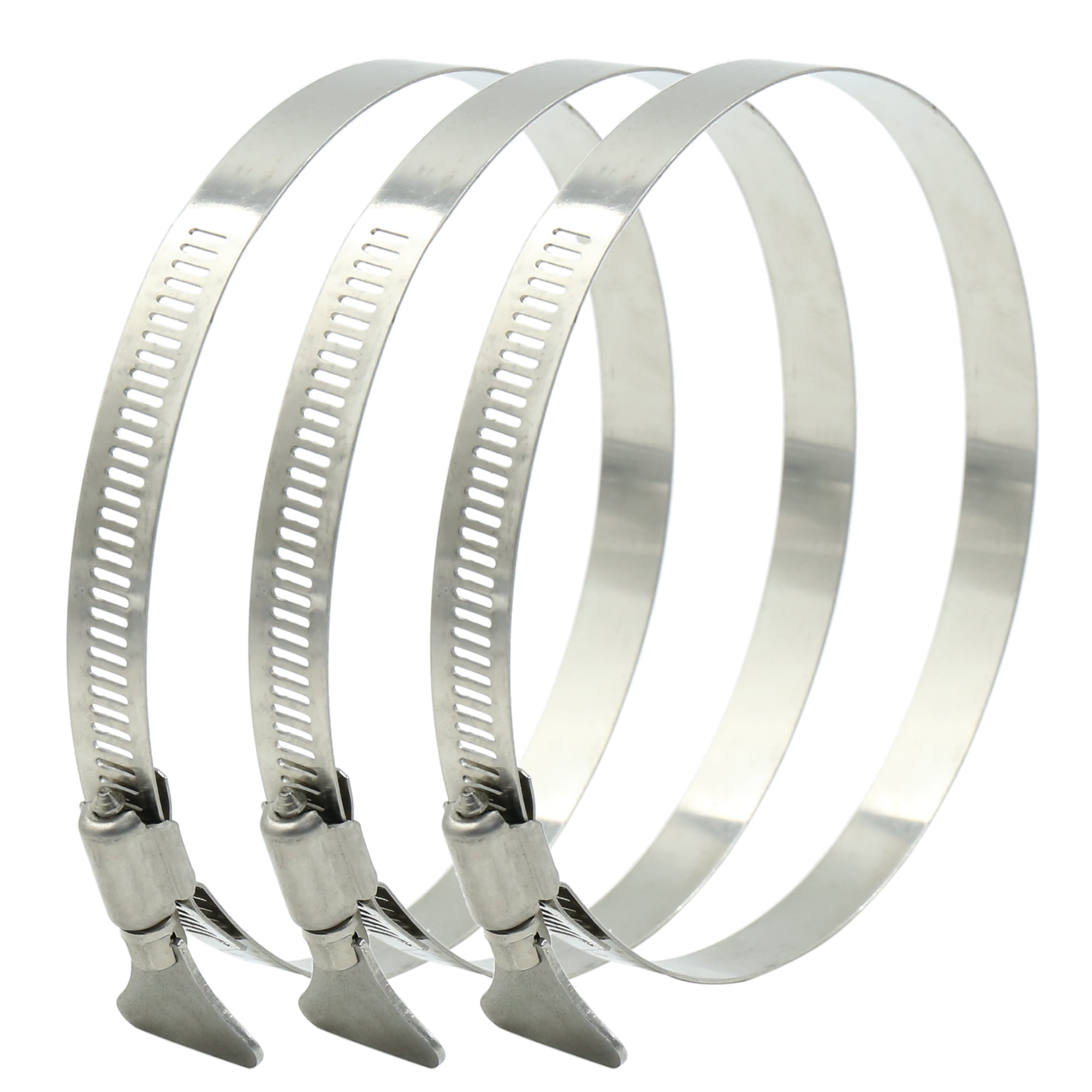 Uxcell Stainless Steel Screw Band Worm Drive Hose Clamps Pipe Clip 155