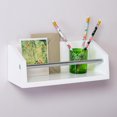 thumbnail image 3 of Tablette murale blanche avec tige d’appui chromée, 3 of 5