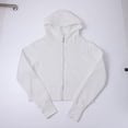 thumbnail image 3 of Hoodies For Women Womens Zip Up Cropped Sweatshirts Thumb Hole Jackets Hoodie, 3 of 5