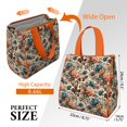 thumbnail image 3 of Pioneer Flower Floral Print Pattern Insulated Lunch Bag for Women & Adults,Large Portable Soft Cooler Lunch Bag,Thermal Food Storage Tote with Pearl Cotton,8.66L,8.75x5.75x9.5 Inch, 3 of 6