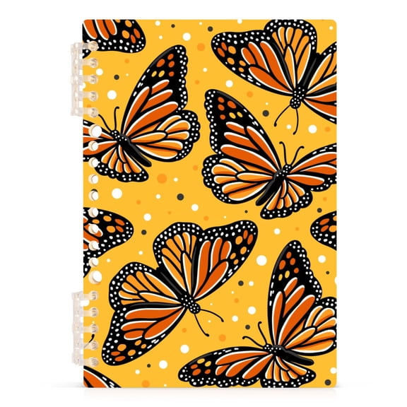 Monarch Butterflies Spiral Journal Notebook College Ruled Notebook 8.3" x 5.7" A5 Lined Thick Paper Page