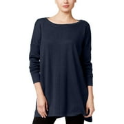 Style & Co. Womens Knit Tunic Sweater, Blue, PM
