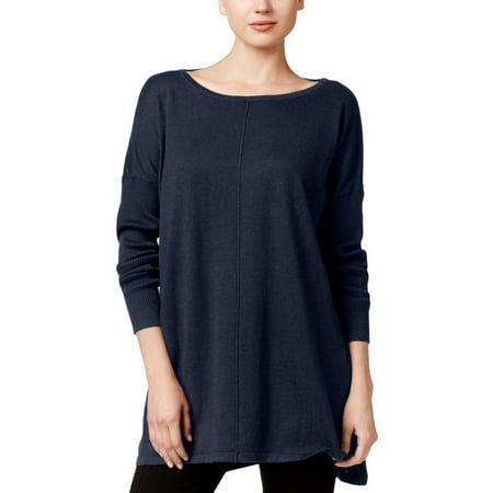 Style & Co. Womens Knit Tunic Sweater, Blue, PM