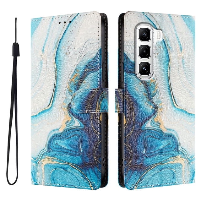 FOXDOCK Funda Tipo Cartera para infinix Hot 50 Pro 4G con Soporte y Correa – Diseño de Patrones Lindos