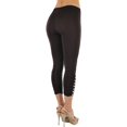 thumbnail image 6 of ToBeInStyle Women's Rhinestone Accent Ruched Capri Leggings, 6 of 7