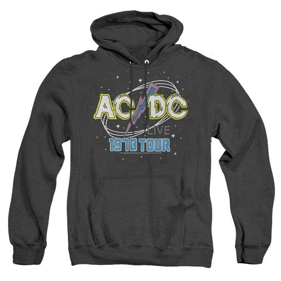 ACDC Live Unisex Adult Pull-Over Heather Hoodie, Black, 3X-Large