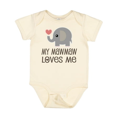 

Inktastic My Mawmaw Loves Me Baby Grandchild Gift Baby Boy or Baby Girl Bodysuit
