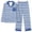 Light Blue, variant on HAOTAGS Women's Classic Striped Print Pajama Set Buttoned Pajama Set Nightwear Soft Pjs Casual Loungeswear Black Size M