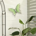 DecMode Green Metal Butterfly Wall Art - Indoor Outdoor Whimsical