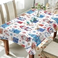 thumbnail image 4 of SKYSONIC Christmas Tree Tablecloth Waterproof Washable Polyester Square Table Cover Durable Tablecloth for Kitchen Dining Table Party Decor (60 X 60 Inch), 4 of 7