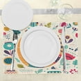 thumbnail image 3 of Ambesonne Paisley Place Mats Set of 4, Cat and Flower Leaf, Standard Size, Multicolor, 3 of 6